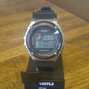 Casio Black and Silver Digital Watch